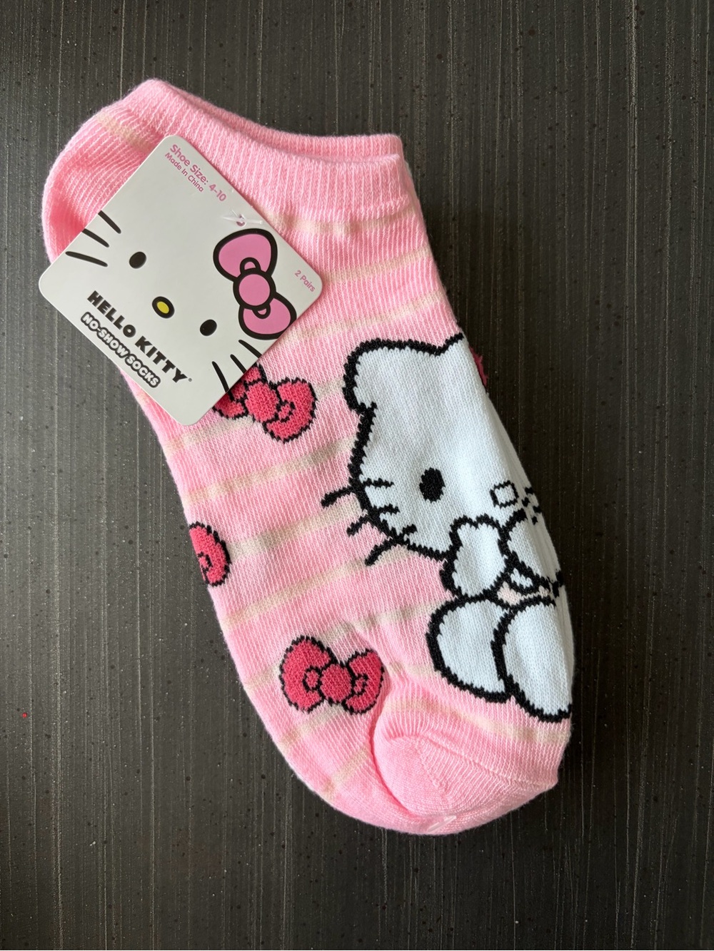 Hello Kitty 2 Pair No Show Socks